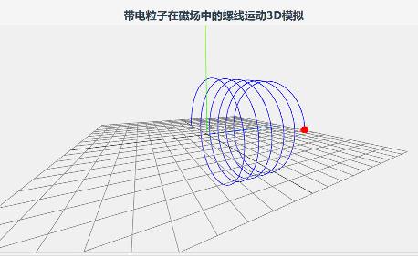 螺线旋进3D运动过程动态展示