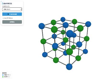 3D演示食盐（氯化钠）、石墨及金刚石的微观结构
